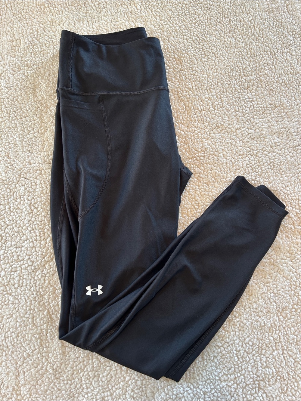 Under Armour Black Leggings with White Logo